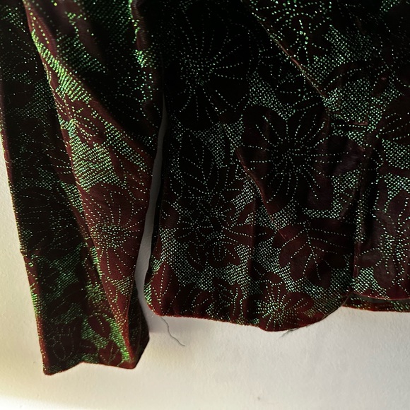 Vintage Scott McClintock Green Sparkle Jacket w/Velvet Collar Size M - Picture 7 of 12
